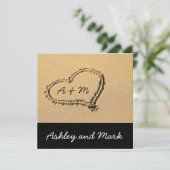 Invitation au mariage de destination de plage mode (Debout devant)