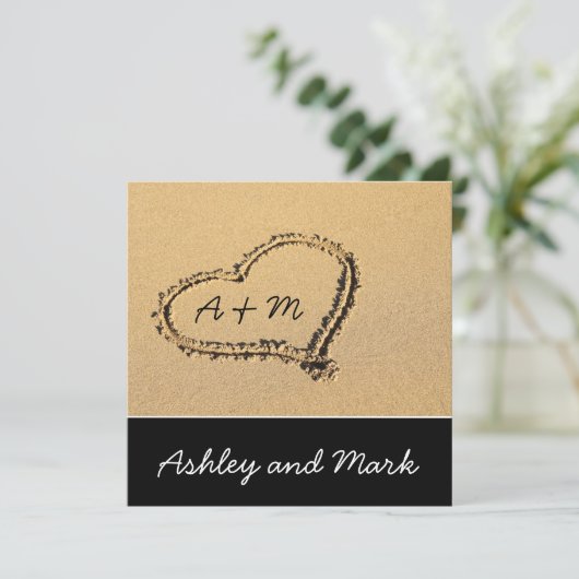 Invitation au mariage de destination de plage mode (Debout devant)