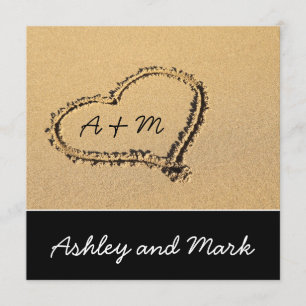 Invitation au mariage de destination de plage mode