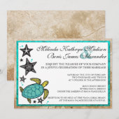 Invitation au mariage de destination de Whimsical  (Devant / Derrière)