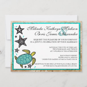 Invitation au mariage de destination de Whimsical 