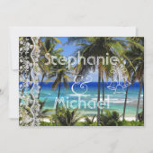 Invitation au mariage de destination tropicale (Devant)