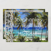 Invitation au mariage de destination tropicale (Devant / Derrière)
