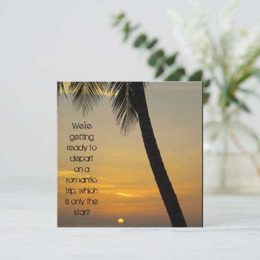 Invitation au mariage de destination tropicale (Debout devant)