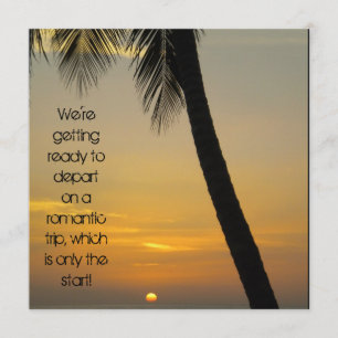 Invitation au mariage de destination tropicale