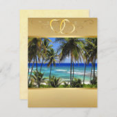 Invitation au mariage de destination tropicale5 (Devant / Derrière)