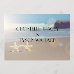 invitation au mariage de la plage d'étoiles
