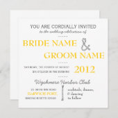 Invitation au mariage de la suite d'invitation mod (Devant / Derrière)