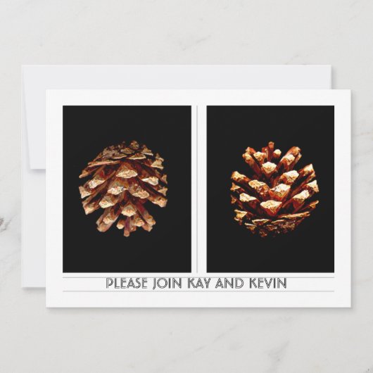 Invitation au mariage de Pinecones (Devant)