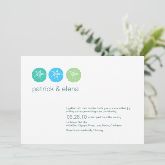 Invitation au mariage de plage (Debout devant)