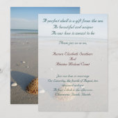 Invitation au mariage de plage (Devant / Derrière)