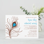 Invitation au mariage de plumes de paon, Brown (Debout devant)
