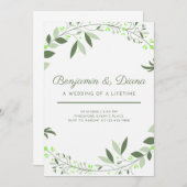 Invitation au mariage de printemps (Devant / Derrière)