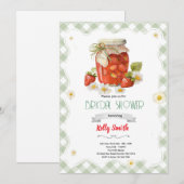 Invitation au mariage de Strawberry Jam (Devant / Derrière)