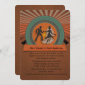 Invitation au mariage de style rétro de 5 po x 7 p (Devant / Derrière)