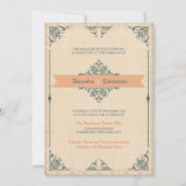 Invitation au mariage d'époque victorienne (Devant)