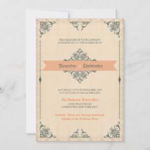 Invitation au mariage d'époque victorienne