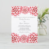 Invitation au mariage des chrysanthèmes de couleur (Debout devant)