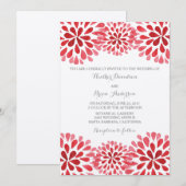 Invitation au mariage des chrysanthèmes de couleur (Devant / Derrière)