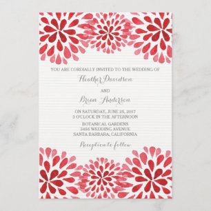 Invitation au mariage des chrysanthèmes de couleur