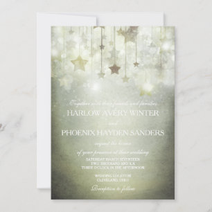 Invitation au mariage des étoiles brillantes