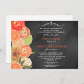 Invitation au mariage des fleurs d'automne en casc (Devant / Derrière)