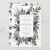 Invitation au mariage des olives toscanes, (Devant / Derrière)