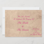 Invitation au mariage des rideaux de théâtre (Dos)