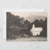 Invitation au mariage des vintages de l'église de (Dos)