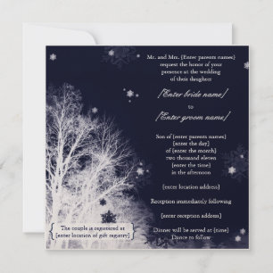 Invitation au mariage d'hiver