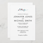 Invitation au mariage d'hiver Holly et Berries (Devant / Derrière)