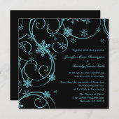 Invitation au mariage d'hiver pour les flocons de (Devant / Derrière)