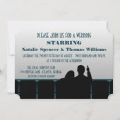 Invitation au mariage du cinéma, bleu (Devant)