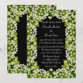 Invitation au mariage du jardin floral blanc (Devant / Derrière)