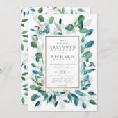 Invitation au mariage du jardin rustique Jasmin (Devant / Derrière)