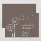 Invitation au mariage du printemps de Dandelion (Devant / Derrière)