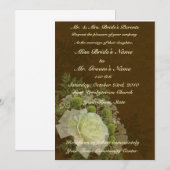Invitation au mariage écolo Brown (Devant / Derrière)