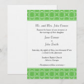 Invitation au mariage élégant et poli, Kelly Green (Devant / Derrière)
