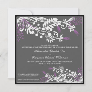 Invitation au mariage élégante de la flore de l'îl