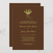 Invitation au mariage élégante pour le blé (Devant / Derrière)