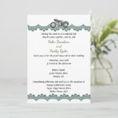 Invitation au mariage élégante pour moto et dentel (Debout devant)