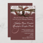 Invitation au mariage en fer à cheval (Devant / Derrière)