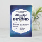 Invitation Au mariage et au-delà de Galaxy Baby shower Invita (Debout devant)