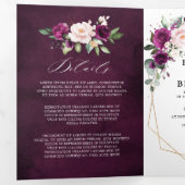 Invitation au mariage géométrique triplé blanc ivo (Intérieur en premier)