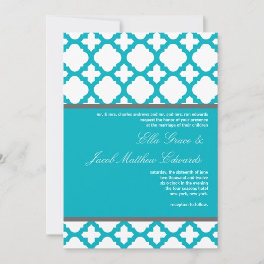 Invitation au mariage moderne // Maroc (Devant)