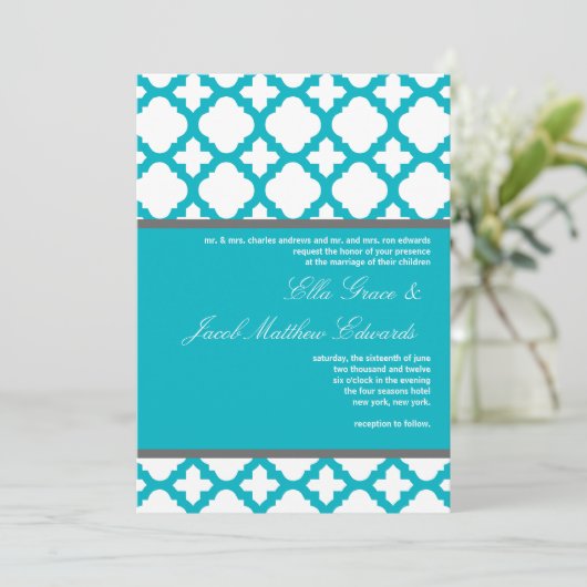 Invitation au mariage moderne // Maroc (Debout devant)