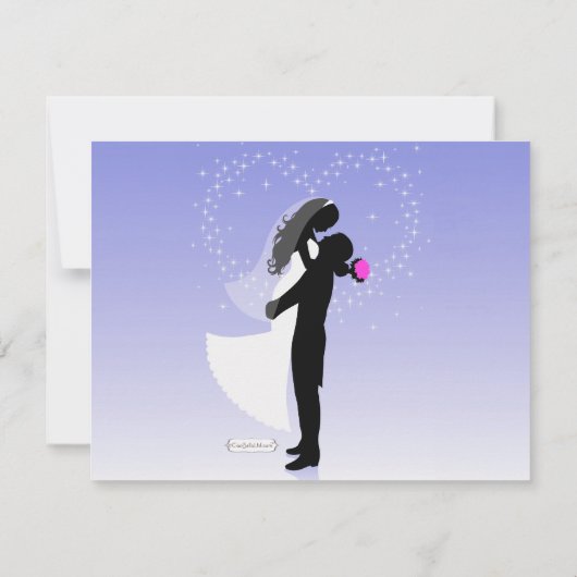 Invitation au mariage officiel Ombre Silhouette pe (Dos)