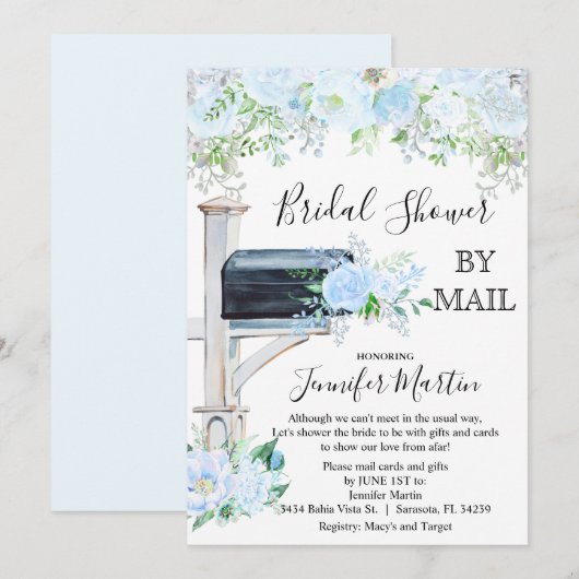 Invitation au mariage par courrier (Devant / Derrière)