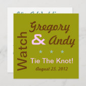 Invitation au mariage personnalisé Mod (Devant / Derrière)