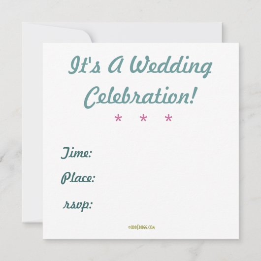 Invitation au mariage personnalisé Mod (Dos)